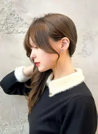 前髪・顔周りカット💇♀️+透明感カラー+1ステップトリートメント🌟🤍