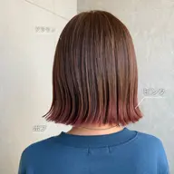 🌸カット➕全体ブリーチ➕カラー➕オージュアトリートメント🌸レイヤーカット/透明感カラー/ミルクティー/Aujua