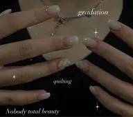 【大人可愛い】シンプルネイル2本アート（初回オフ無料）