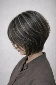 【白髪×デザイン】カット+アメイジアカラー+白髪ぼかしデザインカラー