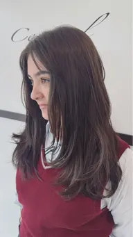 【✨ブリーチなしで垢抜け✨】柔らか透明感ダブルカラー🥑＋Aujuaトリートメント🌿