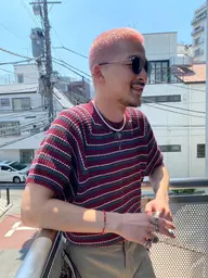 【⚡メンズ限定⚡】似合わせメンズカット+Wカラー(ブリーチ1回+カラー)　ハイライトも◎✨[表参道/原宿/渋谷]