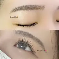 ✨同時✨パリジェンヌ or似合わせまつ毛パーマ（上）コーティング付き⭐️＋ 眉スタイリング （WAX脱毛+メイク） 🤍
