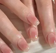 ◎SNSで人気の純欲チークネイル︎💕︎︎💕︎チーク+先端ラメ💞モテカワ女子🎶4100円