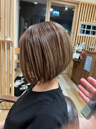 カット+白毛ぼがしハイライト+トリートメント