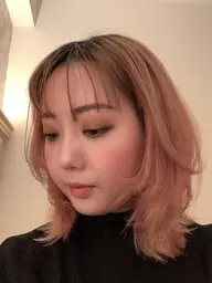 ハイトーンカラー👩🏻‍🦰🧡オレンジベージュブリーチWカラー🍊※リタッチOK／残留処理無