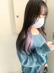 💜【minimo特別価格】💜インナーカラー(ブリーチ込み)＋全体カラー＋4stepトリートメント