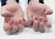 SNS大人気ガラスフレンチ🍒ベース1色付き✨ソフトジェルオフケア込み120分