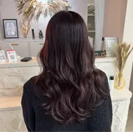 ワンカラー + ハホニコ treatment ⠉̮⃝︎︎#ピンクブラウン#ブリーチなし#艶カラー#韓国風巻き#コテ巻き