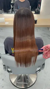期間・新規限定❣️美髪ストレート(酸性ストレート/酸性縮毛矯正)+整えカット ✨️エイジング、細毛、ブリーチ毛におすすめ