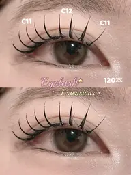 minimo限定価格✨取れやすい方に◎エクステ持続力no.1💟フラットボリューム120本(片目30束ずつ)