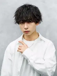 ミニモ限定【格安コース】メンズカット+パーマコース【ツイストスパイラル、波巻き、ニュアンス、フェザー◎】