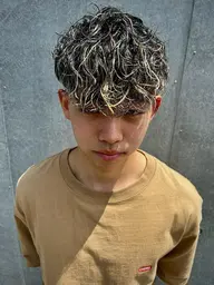 🥈人気No.2🥈【カット＋パーマ＋メッシュ】立体感×動きで圧倒的垢抜け！＋眉カット（初回のみ）