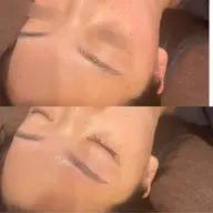 ハリウッドブロウリフト(HBL)眉癖改善施術☆自眉をいかした自然な眉に♪ カウンセリング→眉癖改善→ワックス脱毛→毛抜き