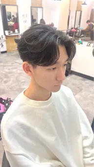 -人気No.1-  カット+カルマパーマ【メンズカット/メンズパーマ/ナチュラル/センターパート/毛流れ/新宿/色気】