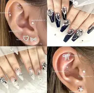 【オフ込みクーポン】耳つぼジュエリー＋持ち込みデザイン(付け放題)￥9,200円(特殊アート不可)