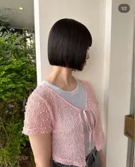 [29歳以下対象] お気に入り登録者様限定🤍◎リピーター多数◎ぷつっと切りっぱなしボブ×透明感カラー