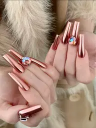 今話題✨ミラーネイル ¥4200💕500色以上から自由に選択💅チープ(長さ出し)+¥2000💥🔥