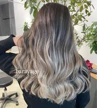 🌈カット+バレイヤージュ🌈-人気のハイライト×グラデーションの立体感のあるカラー