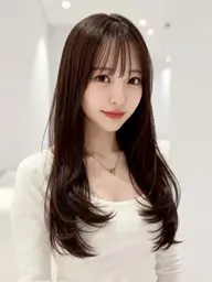 顔周りレイヤーカット+トリートメント🫧