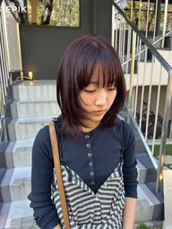 縮毛矯正＋デザインカット＋オージュア2stepトリートメント¥15610