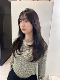 【人気No.3】カット＋ケアカラー＋Aujua5ステップトリートメント＋超音波【レイヤー/ハッシュカット/小顔カット