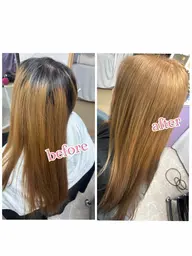 3ヶ月以上経過したブリーチのリタッチから、全体のカラーのダブルカラーになります✨️