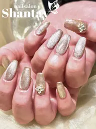 チップ長さだし10本+マグネットorフラッシュワンカラー+パーツ追加⭕️paragel♪