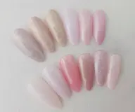 【Jrネイリスト】(オフなし)💫手が綺麗に見える 上品オフィスラメネイル💫自爪を削らないノンサンディングベース使用