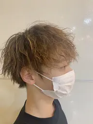 メンズカット+パーマ+カラー🔥