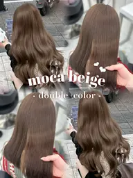 🤍明るめ春カラー🤍ブリーチなしダブルカラー＋オリジナルトリートメント＋炭酸spa🩰