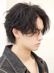 【予約殺到人気スタイリスト担当】 メンズカット+フェザーパーマ¥12000