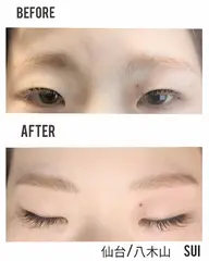 似合わせ眉デザイン+WAX+パーマ＋毛量調整＋メイク提案