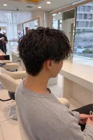 【無造作×ダメージレス🌀】★メンズカット＋シャドウパーマ＋ケア剤¥13,000→¥7,700