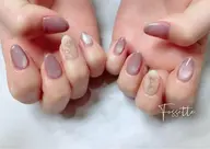 他店ジェルオフ無料・ケア込！マグネットネイル+アート2本付