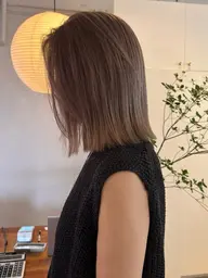 【透明感アップ🍐】ブリーチで透明感カラー+内部補修4stepトリートメント
