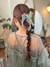 パーティーや結婚式などに✨お呼ばれヘアセット🫧 ご予約リクエストご送信ください