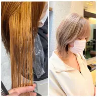暗染や黒染めの複雑履歴がある方はこちら!✨【ブリーチ2回+カラー+トリートメント】メンテナンスカット無料!
