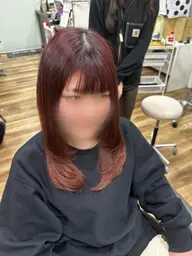 ブリーチなしワンカラー🐈‍⬛🩷