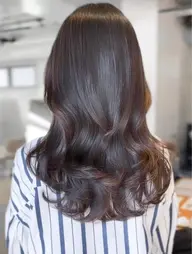 💐カット+コテ巻風トリートメントパーマ(デジタルパーマ)