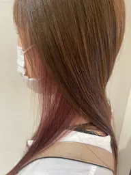 大人気✩.*˚インナーカラー⋆˙⟡꒰イルミナカラー＆ケアブリーチ2回込 ‪꒱‬+ブロー+炭酸☆