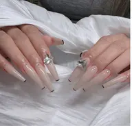 【チップスカルプ長さだし10本】デザイン+パーツ2個