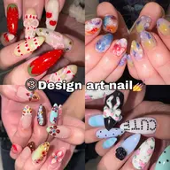 ③【オフ無し】デザインアートネイル(カラー多め◎複数色デザイン可能◎)✨