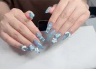 [ネイルチップ10本長さ出し]＋ワンカラーつけ放題🩷