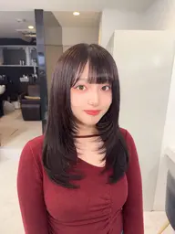 💝ミニモ限定💝カット＋うる艶カラー＋Aujua 4stepトリートメント【ロング料金なし/韓国ヘア/レイヤーカット】