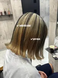 【映える📸✨】"誰とも被らない"デザインカラー🌟(アンブレラカラー、フェイスフレーミングなど)ブリーチ➕艶カラー💘