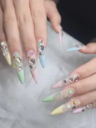 ネイルチップ10本長さだし＋フレンチorガラスフレンチ