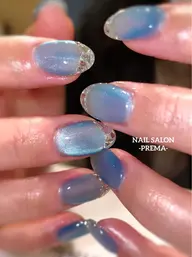 ガラスフレンチネイルコース