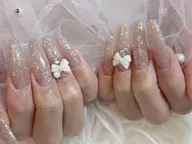 《10本長さだし》シンプルコース+パーツ2個 選べます*