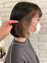 【インナーカラー】まだまだ流行中フェイスフレーミングorインナーカラー+カット+カラー【横浜】